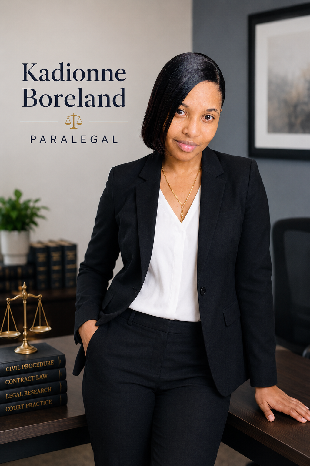 Kadionne Boreland at work